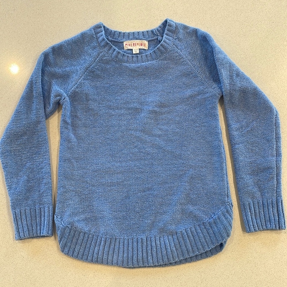 Pink Republic Light Blue Sweater Kids Size M 10/12